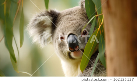 Koala natural background. Illustration AI Generative Koala natural background. Illustration AI Generative 102125137