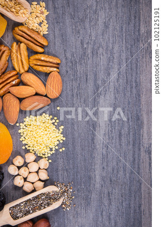 Healthy ingredients as source iron, vitamins and minerals 102125191