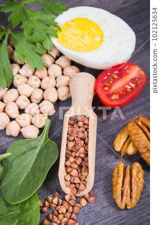 Healthy food containing natural vitamin B9 and minerals Healthy food containing natural vitamin B9 and minerals 102125634