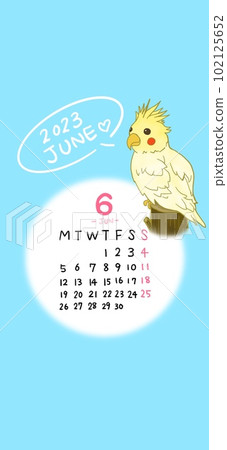 鸚鵡智能手機壁紙日曆 2023 年 6 月 鸚鵡智能手機壁紙日曆 2023 年 6 月 102125652