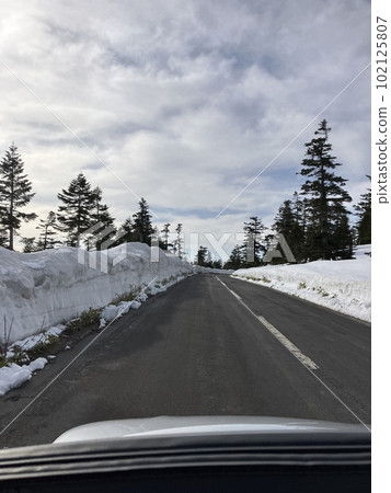 Mt. Yokote, Shiga Kogen _ Shibu Pass _ Early spring _ Remaining snow _ Snow wall _ Route 292 _ Golden Week Mt. Yokote, Shiga Kogen _ Shibu Pass _ Early spring _ Remaining snow _ Snow wall _ Route 292 _ Golden Week 102125807