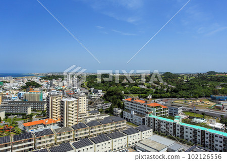A view of the Kadena area from Mihama, Chatan Town on the main island of Okinawa 102126556