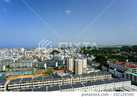A view of the Kadena area from Mihama, Chatan Town on the main island of Okinawa A view of the Kadena area from Mihama, Chatan Town on the main island of Okinawa 102126560
