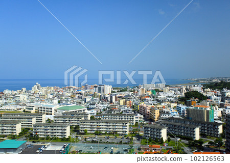 A view of the Kadena area from Mihama, Chatan Town on the main island of Okinawa A view of the Kadena area from Mihama, Chatan Town on the main island of Okinawa 102126563