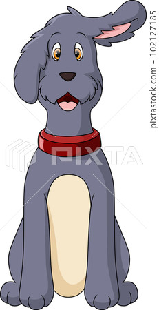 Cute dog cartoon on white background 102127185
