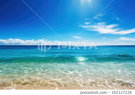 清澈的大海和明亮的藍天 清澈的大海和明亮的藍天 102127226
