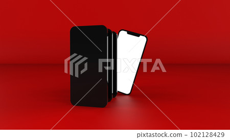 Mobile Phone Template Mockup. Diffrent concept. 3D illustration. Mobile Phone Template Mockup. Diffrent concept. 3D illustration. 102128429