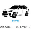 Vector silhouettes, icons of BMW brand cars 102129039