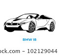 Vector silhouettes, icons of BMW brand cars 102129044