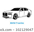 Vector silhouettes, icons of BMW brand cars 102129047