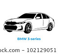 Vector silhouettes, icons of BMW brand cars 102129051