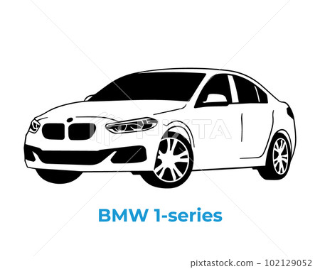 Vector silhouettes, icons of BMW brand cars 102129052