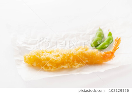 shrimp tempura on white background 102129356