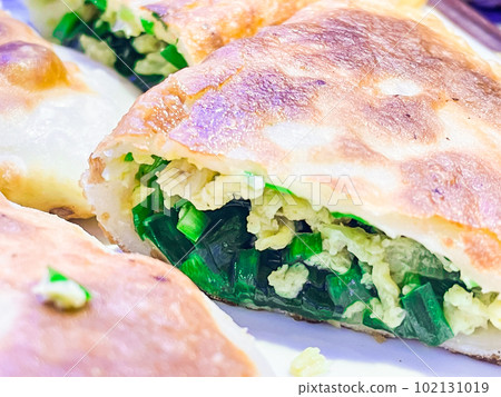 Northeast Chinese Cuisine Chinese Chive and Egg Oyaki (Nirana Miso) Northeast Chinese Cuisine Chinese Chive and Egg Oyaki (Nirana Miso) 102131019