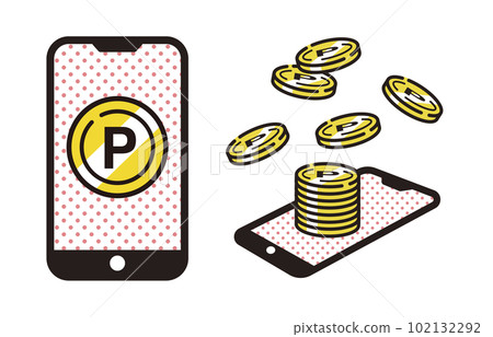 Image of smartphone and points Image of smartphone and points 102132292