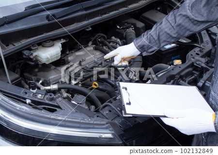 car and mechanic car and mechanic 102132849