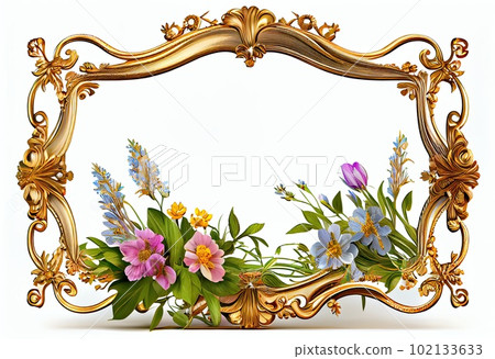 luxury floral frame luxury floral frame 102133633
