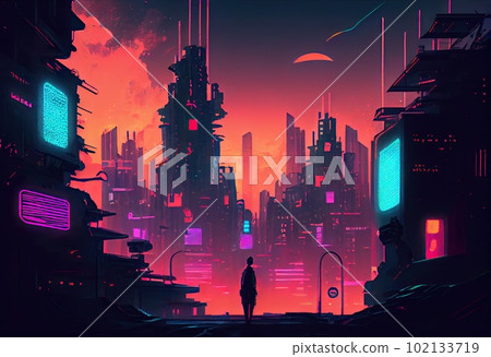 City in virtual reality 102133719