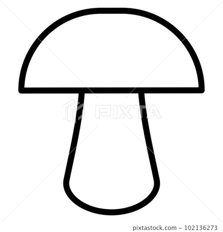 Mushroom icon. Icon of mushrooms in outline or line style. Icon for any web and app project. 102136273