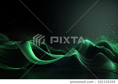 Network technology background. Futuristic tech green background. Low poly 3d wire made with generative AI Scy fi space illustration Network technology background. Futuristic tech green background. Low poly 3d wire made with generative AI Scy fi space illustration 102138104
