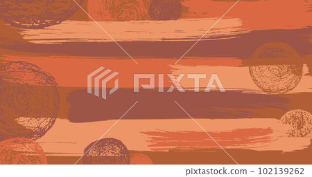 Brush stroke composition background element warm brown autumn colours. Vector stock hand draw illustration for design template, border and frame, presentation, social media size. EPS10 102139262
