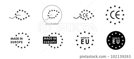 Food safe sign. International emblem on the packaging. Food safe symbol  used for marking food contact materials in the EU. Black icon in square,  isolated on white background. Stock Vector Illustration Stock