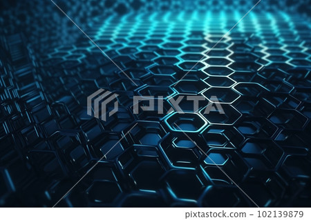 Network connection concept blue honeycomb shiny background. Futuristic Abstract 3D Geometric Background Design Made with Generative Space Illustration AI Scy fi Network connection concept blue honeycomb shiny background. Futuristic Abstract 3D Geometric Background Design Made with Generative Space Illustration AI Scy fi 102139879