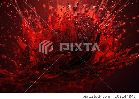 Network technology background futuristic tech red energy background. Low poly 3d wire made with generative AI Scy fi space illustration Network technology background futuristic tech red energy background. Low poly 3d wire made with generative AI Scy fi space illustration 102144845
