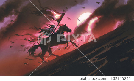 Horesman in the red night Horesman in the red night 102145245