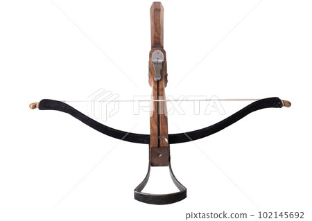 vintage modern crossbow isolated on white vintage modern crossbow isolated on white 102145692