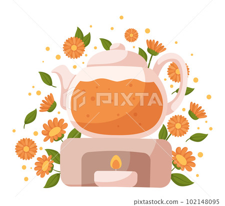 Calendula Tea Is A Therapeutic Herbal Infusion Made From The Dried Petals Of The Calendula Flower Calendula Tea Is A Therapeutic Herbal Infusion Made From The Dried Petals Of The Calendula Flower 102148095