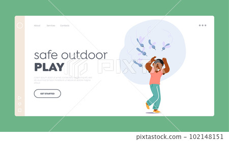Safe Outdoor Play Landing Page Template. Red-faced, Teary-eyed Kid Frantically Flailing Arms And Legs Safe Outdoor Play Landing Page Template. Red-faced, Teary-eyed Kid Frantically Flailing Arms And Legs 102148151