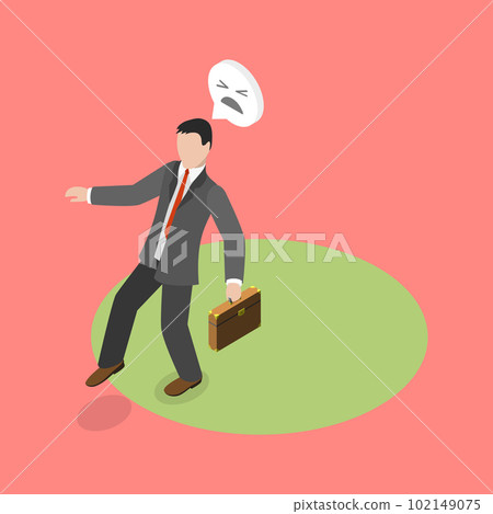 3D Isometric Flat Vector Conceptual Illustration of Stepping out of a Comfort Zone 102149075
