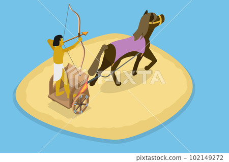 3D Isometric Flat Vector Conceptual Illustration of Egyptian Chariot 3D Isometric Flat Vector Conceptual Illustration of Egyptian Chariot 102149272