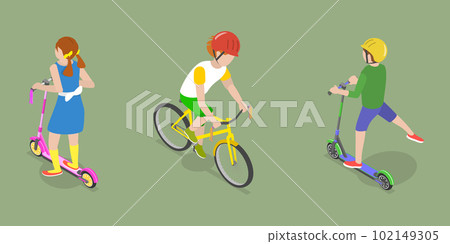 3D Isometric Flat Vector Conceptual Illustration of Happy Children 102149305