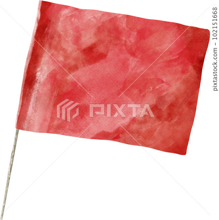 watercolor red flag watercolor red flag 102151668