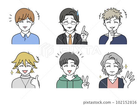 笑的年輕人插圖集 笑的年輕人插圖集 102152816