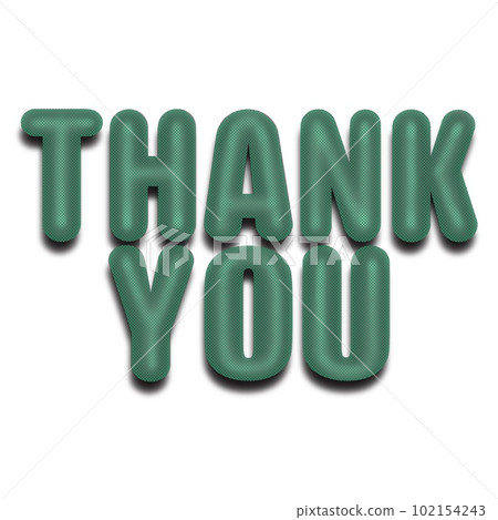 Alphabet word illustration, thank you word illustration material, rounded three-dimensional character material, plump character 102154243