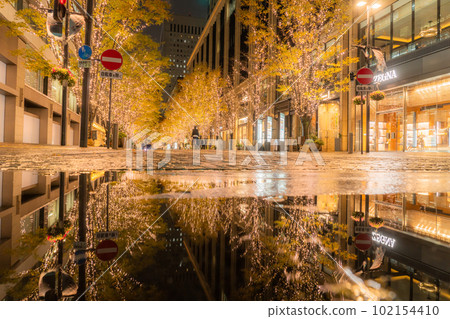 "Tokyo" Marunouchi Winter Illumination "rainy weather" 102154410