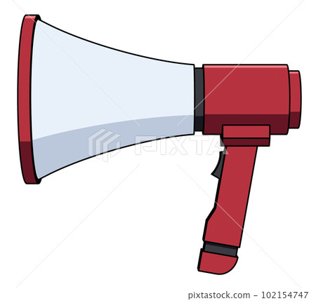 Illustration of a loudspeaker seen from the side 102154747