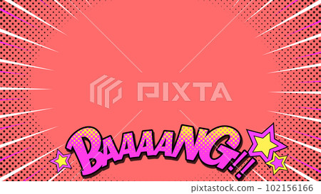 集中線和 BAAANG 字符顏色背景 集中線和 BAAANG 字符顏色背景 102156166