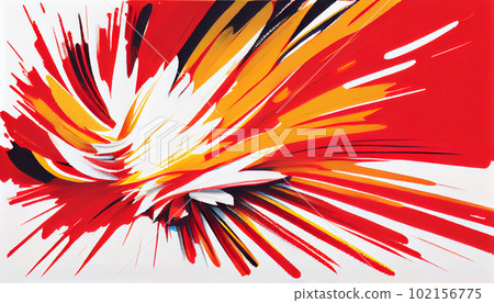 Generative AI, Red Brushstrokes on White Canvas Generative AI, Red Brushstrokes on White Canvas 102156775