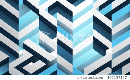Generative AI, Minimalist Blue and White Geometric Gradient Pattern Generative AI, Minimalist Blue and White Geometric Gradient Pattern 102157127