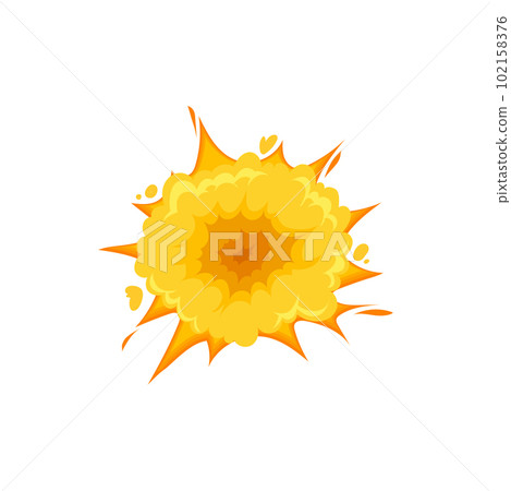 Light of bomb burst, explosion fire effect, fiery rays magic splashes isolated cartoon icon. Vector energy flare flash, spotlight and fireball, dangerous heat explosion, ui game design element Light of bomb burst, explosion fire effect, fiery rays magic splashes isolated cartoon icon. Vector energy flare flash, spotlight and fireball, dangerous heat explosion, ui game design element 102158376