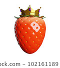 立體逼真的草莓王冠3DCG 102161189