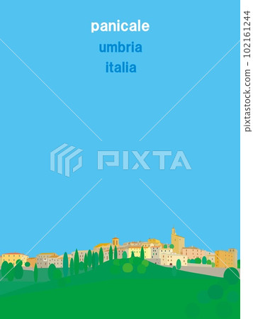 Panicale panicale Umbria umbria Italy italia - Stock Illustration ...