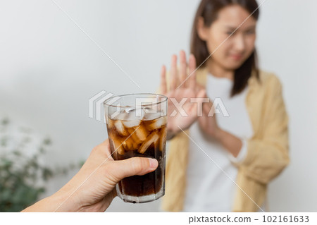 Close up sweet drink, Dieting healthy concept, lose weight, healthy diet Close up sweet drink, Dieting healthy concept, lose weight, healthy diet 102161633