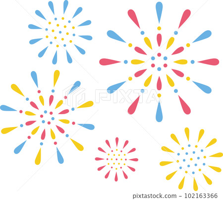 五顏六色的煙花矢量圖素材 五顏六色的煙花矢量圖素材 102163366
