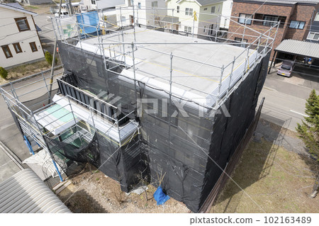 房屋裝修鳥瞰圖 外牆粉刷工作 102163489