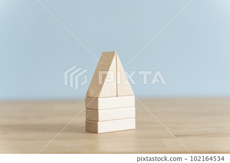 House business concept. House model on an empty background. Rent, construction, real estate idea 102164534